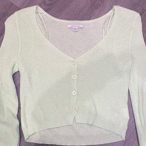 Green Cardigan Sweater